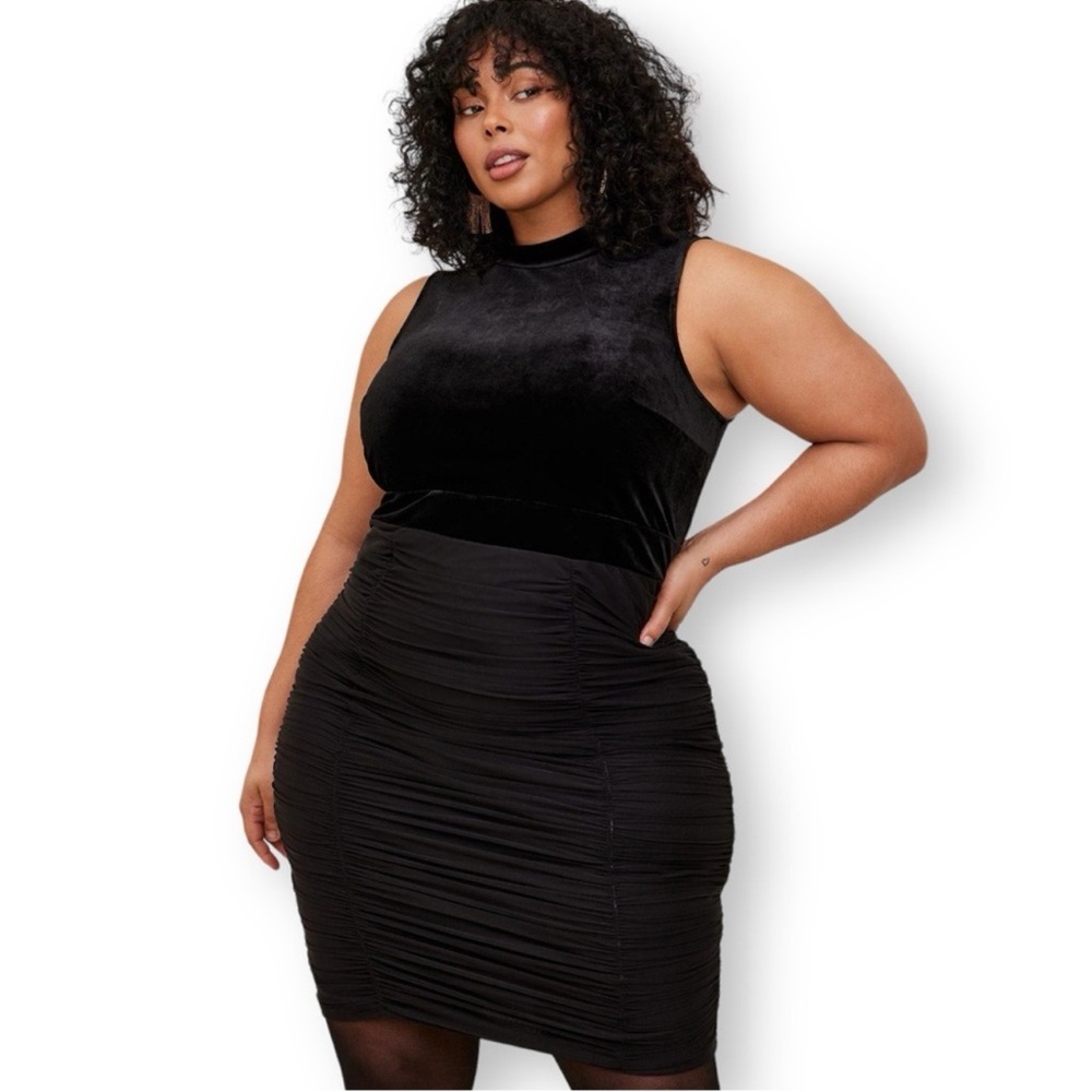 Torrid Black Velvet Dress